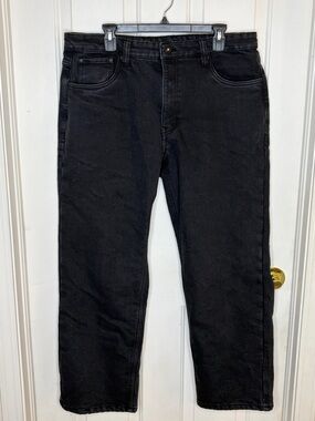 Smith’s Workwear Jeans Mens 36x30 Black Straight Heavy Duty Denim